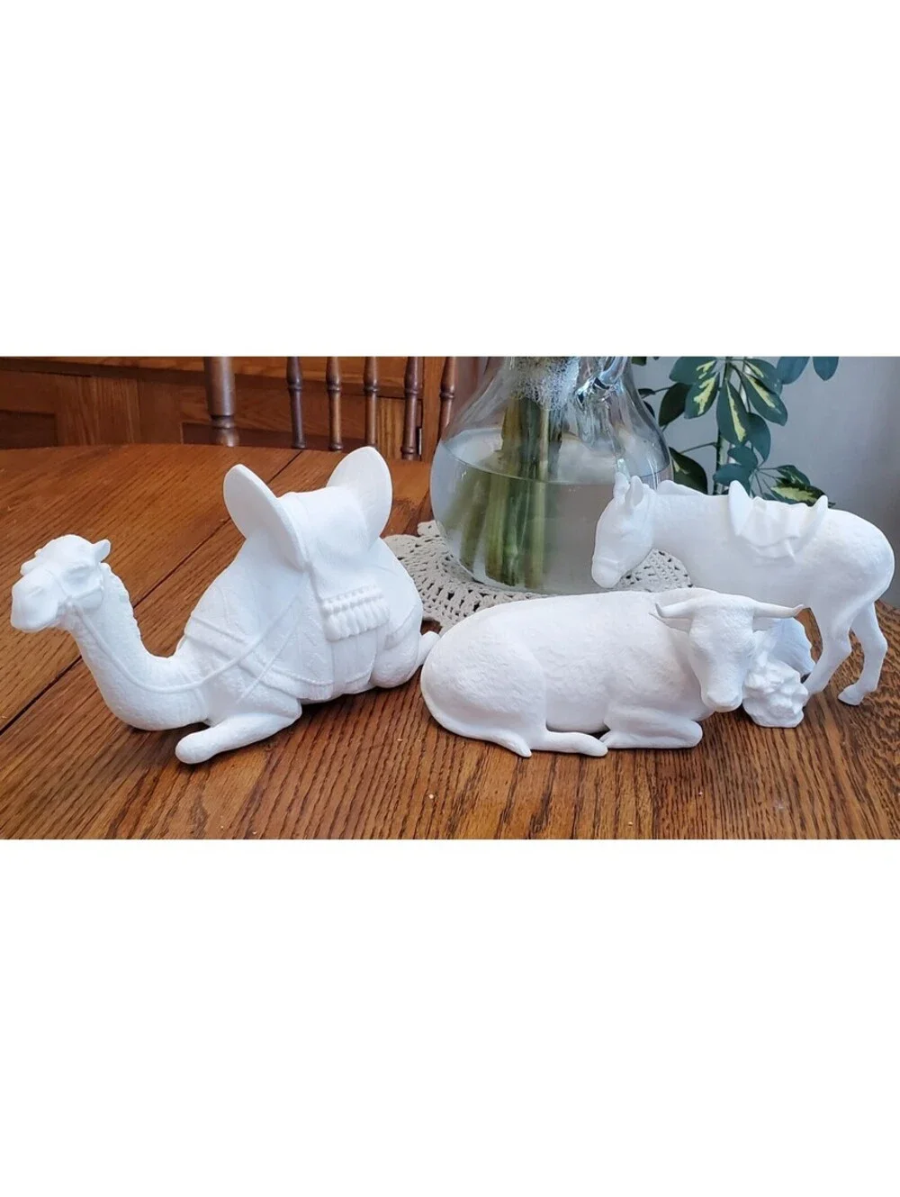 Vtg Lenox White Porceline Nativity